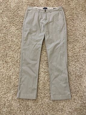 Men's Khaki Straight Fit Pants - Beige